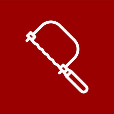 Testere simgesi, vektör illüstrasyonu basit tasarım