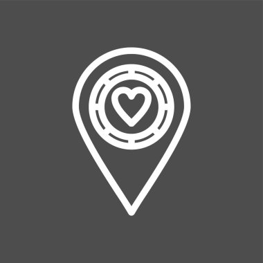 Kumarhane Konumu simgesi, vektör illüstrasyonu basit tasarım