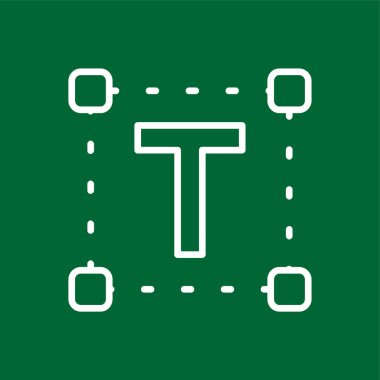 metin simgesi, vektör illüstrasyonu basit tasarım