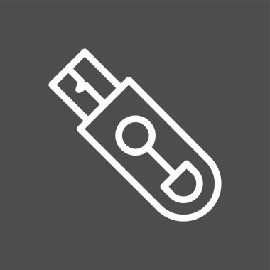 Flaş bellek simgesi, vektör illüstrasyonu basit tasarım