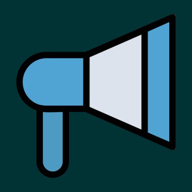 megafon simgesi, vektör illüstrasyonu basit tasarım