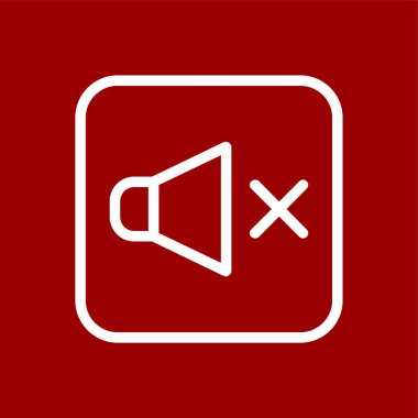 Ses simgesi yok, vektör illüstrasyonu basit tasarım