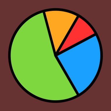 Statistics icon, vector illustration simple design