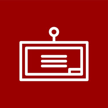 Tebeşir tahtası simgesi, vektör illüstrasyonu basit tasarım