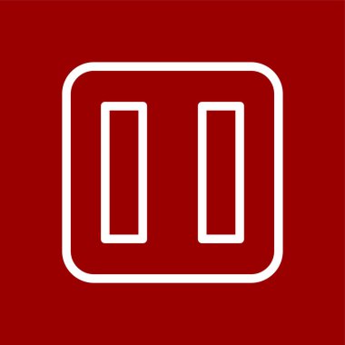 Düğme simgesini duraklat, vektör illüstrasyonu basit tasarım