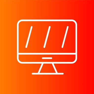 monitör simgesi, vektör illüstrasyonu basit tasarım