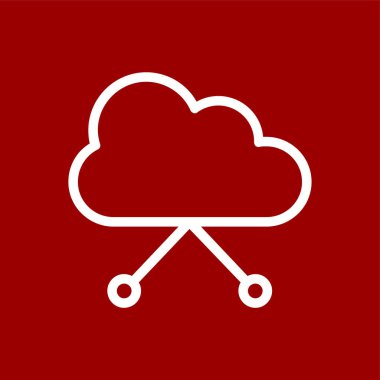 Bulut Bağlantısı simgesi, vektör illüstrasyonu basit tasarım