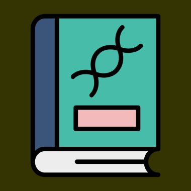 Genetik simge, vektör illüstrasyonu basit tasarım