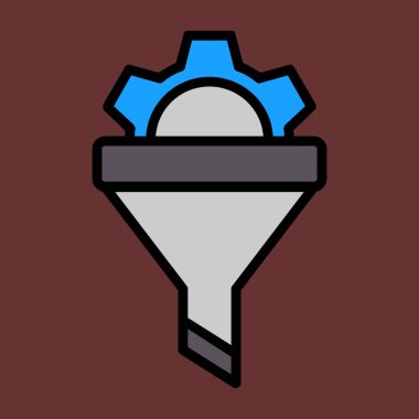 Simge filtreleniyor, vektör illüstrasyonu basit tasarım