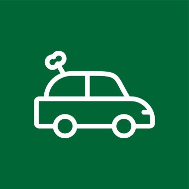 Araba oyuncağı simgesi, vektör illüstrasyonu basit tasarım