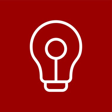 Ampul simgesi, vektör illüstrasyonu basit tasarım