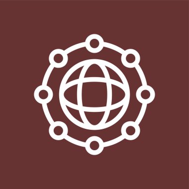 ağ simgesi, vektör illüstrasyonu basit tasarım