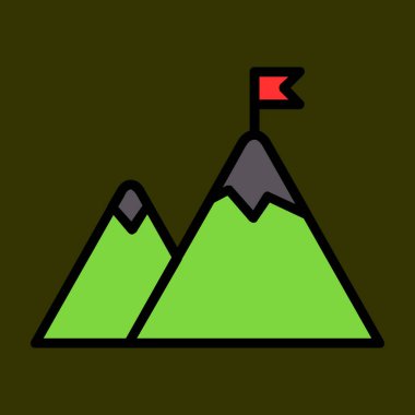 zirve simgesi, vektör illüstrasyonu basit tasarım