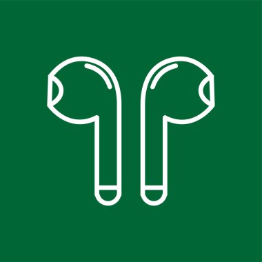 Kulaklık simgesi, vektör illüstrasyonu basit tasarım