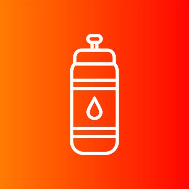 Su şişesi simgesi, vektör illüstrasyonu basit tasarım