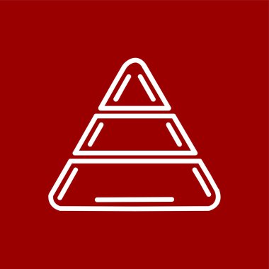 piramit simgesi, vektör illüstrasyonu basit tasarım