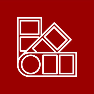 Renk Paleti simgesi, vektör illüstrasyonu basit tasarım