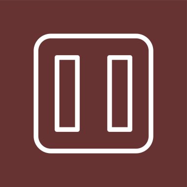 Düğme simgesini duraklat, vektör illüstrasyonu basit tasarım