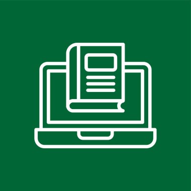 Çevrimiçi Eğitim simgesi, vektör illüstrasyonu basit tasarım