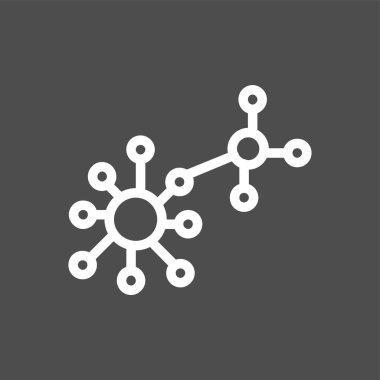 Atom yapı simgesi, vektör illüstrasyon basit tasarım