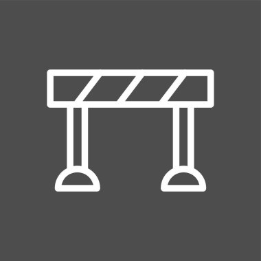 bariyer simgesi, vektör illüstrasyonu basit tasarım