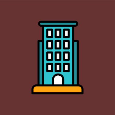 yapı simgesi, vektör illüstrasyonu basit tasarım