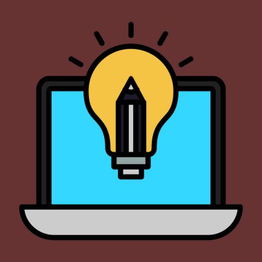 yaratıcı simge, vektör illüstrasyonu basit tasarım