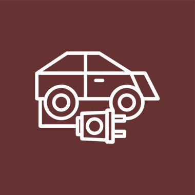 Electric Car icon, vector illustration simple design