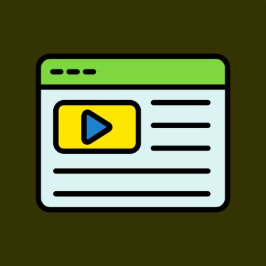 Browser icon, vector illustration simple design