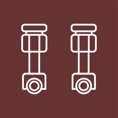 Pistons simgesi, vektör illüstrasyonu basit tasarım