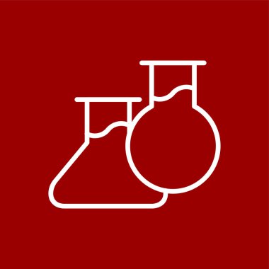 test tüpleri simgesi, vektör illüstrasyonu basit tasarım