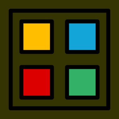 Izgara Simgesi, vektör illüstrasyonu basit tasarım