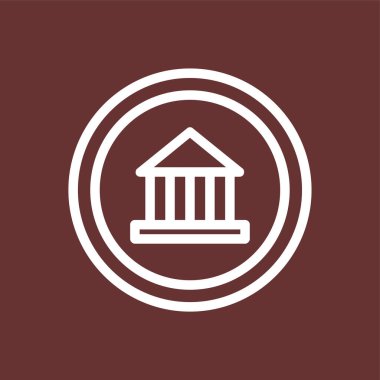 Müze simgesi, vektör illüstrasyonu basit tasarım