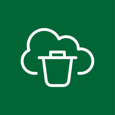 Trash icon, vector illustration simple design