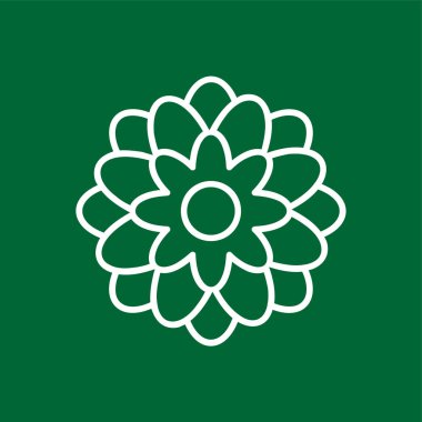 Dahlia simgesi, vektör illüstrasyonu basit tasarım