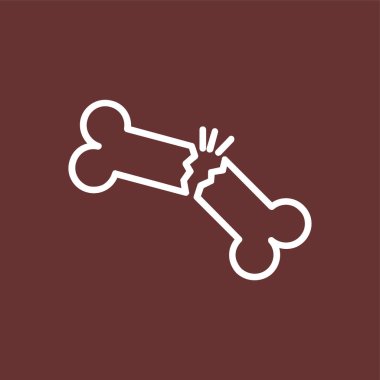 kemik simgesi, vektör illüstrasyonu basit tasarım