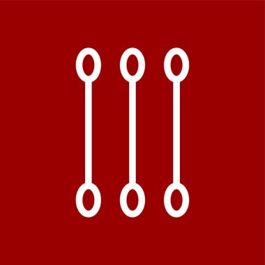 Cotton Swab Simgesi, vektör illüstrasyonu basit tasarım