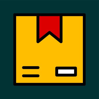 kutu simgesi, vektör illüstrasyonu basit tasarım