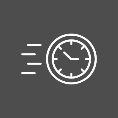 Hızlı Zaman simgesi, vektör illüstrasyonu basit tasarım