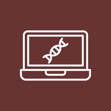 DNA simgesi, vektör illüstrasyonu basit tasarım