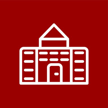 okul simgesi, vektör illüstrasyonu basit tasarım