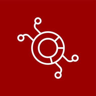 Pasta çizelgesi simgesi, vektör illüstrasyonu basit tasarım