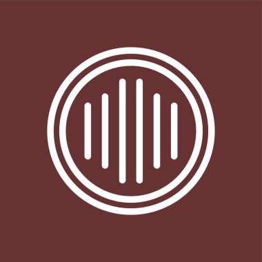 Ses Çubuğu simgesi, vektör illüstrasyonu basit tasarım