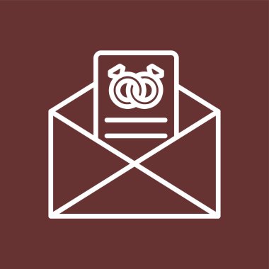 davet simgesi, vektör illüstrasyonu basit tasarım