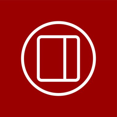 Sağ Kenarlık simgesi, vektör illüstrasyonu basit tasarım