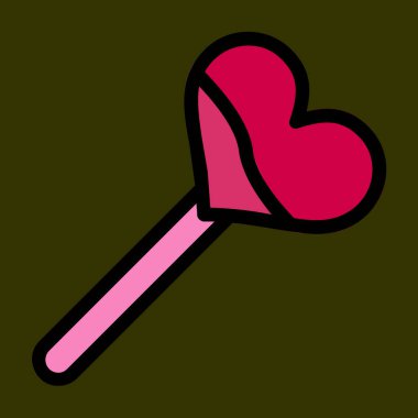 Lolipop simgesi, vektör illüstrasyonu basit tasarım