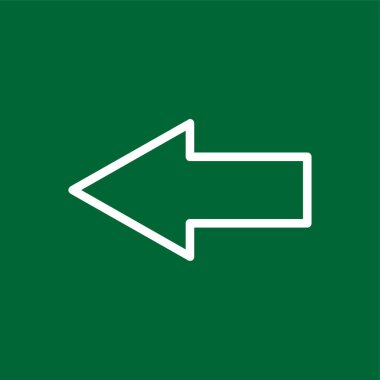 Geri simge, vektör illüstrasyonu basit tasarım