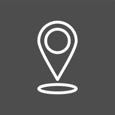 konum simgesi, vektör illüstrasyonu basit tasarım