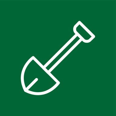 Kürek simgesi, vektör illüstrasyonu basit tasarım