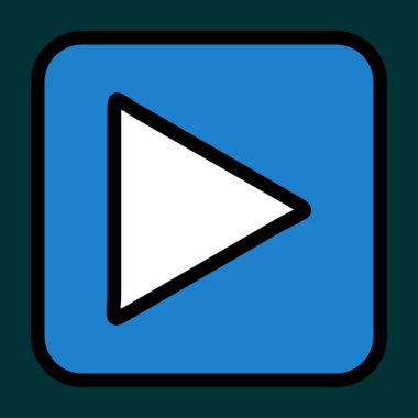 çalma düğmesi simgesi, vektör illüstrasyonu basit tasarım